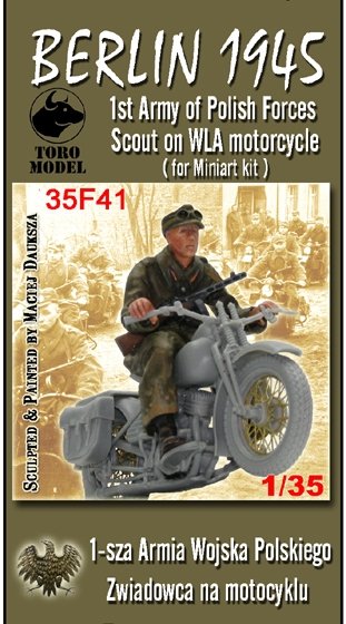 Toro 35F41 Berlin 1945 - 1-sza Armia Wojska Polskiego - Zwiadowca na motocyklu Do modelu WLA firmy MINIART 1/35