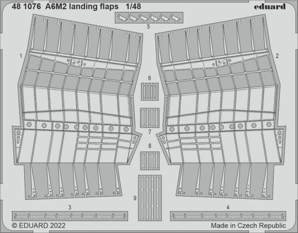 Eduard 481076 A6M2 landing flaps EDUARD 1/48