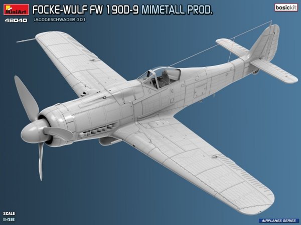 MiniArt 48040 FOCKE-WULF FW 190D-9. MIMETALL PROD. JAGDGESCHWADER 301. BASIC KIT 1/48
