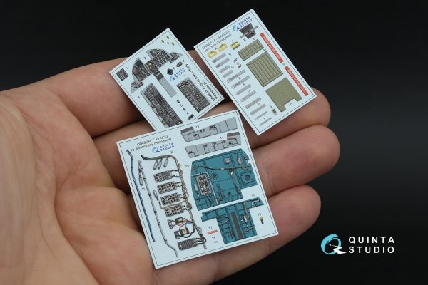 Quinta Studio QD48597 F-15A/F-15C Early/F-15J Early 3D-Printed &amp; coloured Interior on decal paper (Hasegawa) 1/48