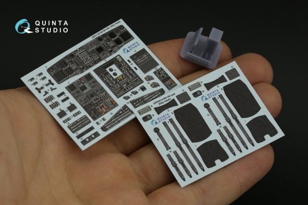 Quinta Studio QD+35108 MH-60L 3D-Printed &amp; coloured Interior on decal paper (Kitty Hawk) (with 3D-printed resin parts) 1/35