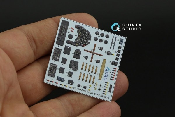 Quinta Studio QD48098 Ju 87B-2/R-2 3D-Printed &amp; coloured Interior on decal paper (Hasegawa) 1/48
