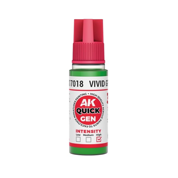 AK Interactive AK17018 VIVID GREEN – QUICK GEN COLOR 18ml
