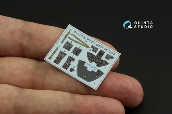 Quinta Studio QD72040 XA2D-1 3D-Printed &amp; coloured Interior on decal paper (Clear Prop) 1/72