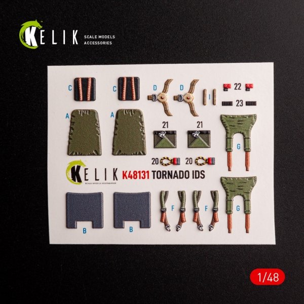 Kelik K48131 Tornado IDS - interior 3D decals for Italeri kit (1/48)