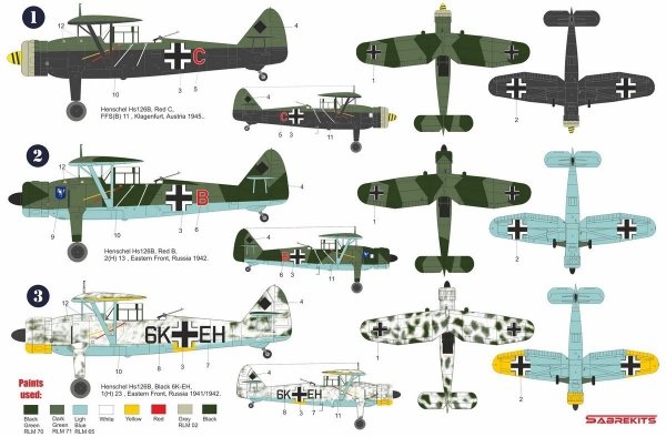 SabreKits SBK7011 Henschel Hs 126B Eastern front 1/72