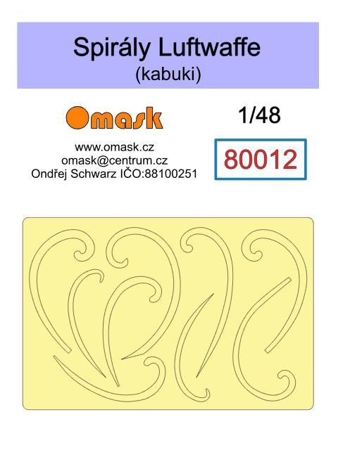 Omask 80012 Spirals Luftwaffe (yellow masking tape) 1/48