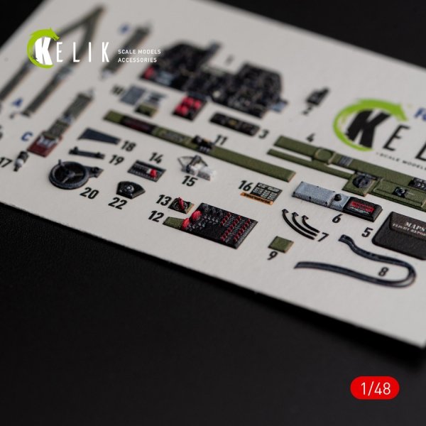 KELIK K48016 Р-47D &quot;Thunderbolt&quot; interior 3D decals for Italeri/Academy kit 1/48