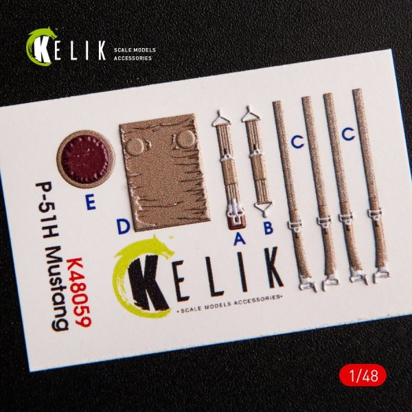 Kelik K48059 P-51H Mustang interior 3D decals for Modelsvit kit (1/48)
