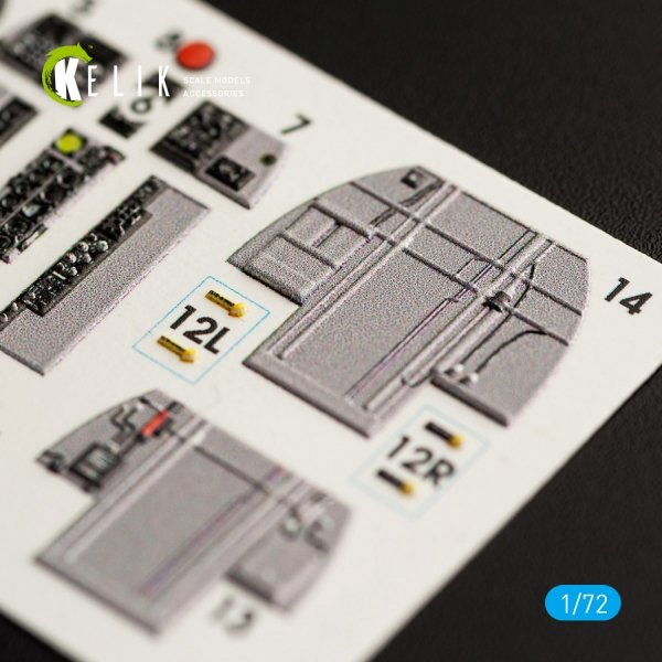 KELIK K72034 RF-4E &quot;PHANTOM II&quot; INTERIOR 3D DECALS FOR HASEGAWA KIT 1/72