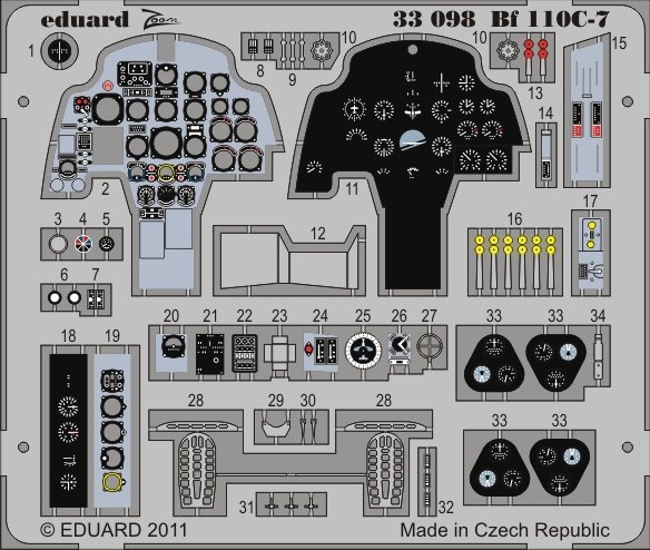 Eduard 33098 Bf 110C-7 1/32 Dragon