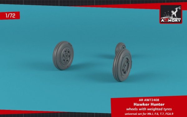 Armory Models AW72408 Hawker Hunter weighted wheels 1/72