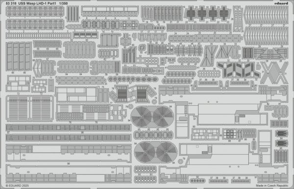 Eduard 53318 USS Wasp LHD-1 Part 1 TRUMPETER 1/350