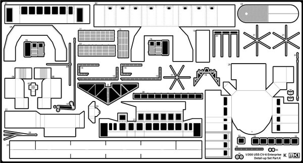 MK1 Design MD-20022 USS CV-6 Enterprise DX with Full Wooden Deck for Trumpeter 1/200