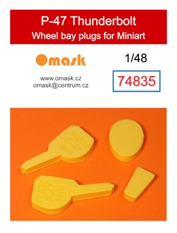 Omask 74835 P-47 Thunderbolt wheel bay plugs (for Miniart 48009 ) 1/48