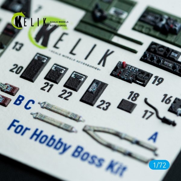 Kelik K72137 TBM-3 Avenger - interior 3D decals for HobbyBoss kit (1/72)