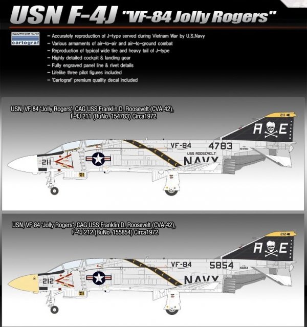 Academy 12305 USN F-4J VF-84 Jolly Rogers (1:48)