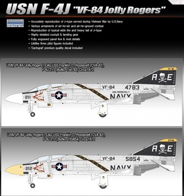 Academy 12305 USN F-4J VF-84 Jolly Rogers (1:48)