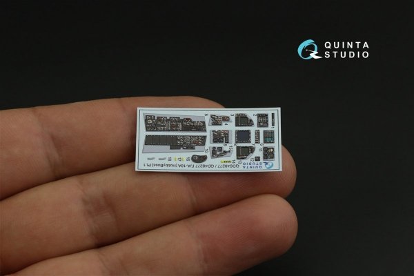 Quinta Studio QDS-48277 F/A-18А 3D-Printed &amp; coloured Interior on decal paper (HobbyBoss)(Small version) 1/48