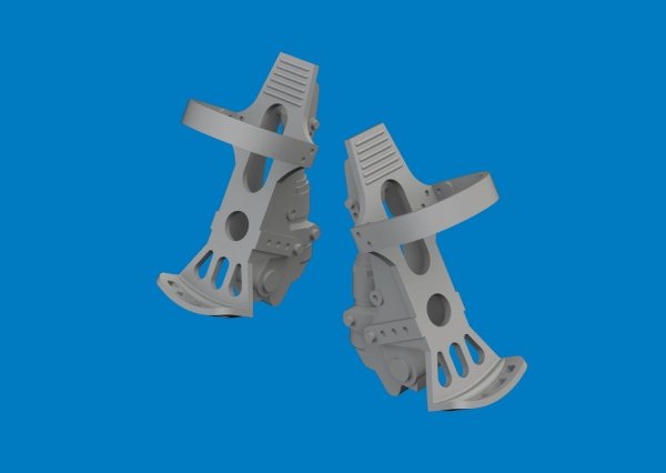 Eduard 624009 Messerschmitt Bf-109 G-5 / G-6 - Rudder Pedals (3D-Printed / for Airfix Kits) 1/24