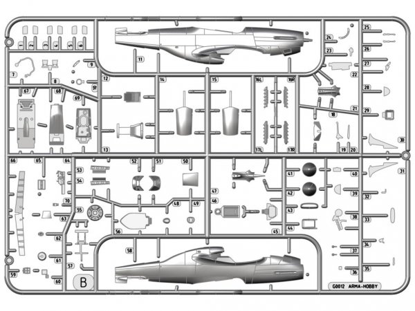Arma Hobby 70073 P-51D Mustang Very Long Range 1/72