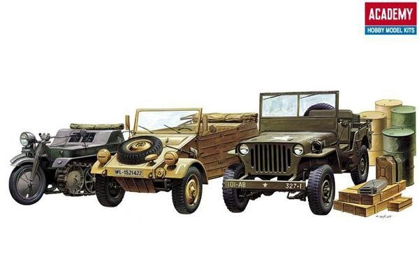 Academy 13416 LIGHT VEHICLES OF ALLIED AXIS DRING WWII