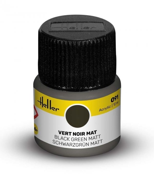 Heller 9091 091 Black Green - Matt 12ml