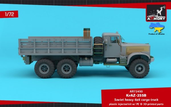 Armory Models 72450 KrAZ-255B Soviet Era Heavy Duty 6x6 cargo truck 1/72