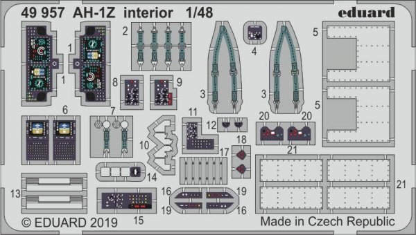 Eduard 49957 AH-1Z interior 1/48 KITTY HAWK