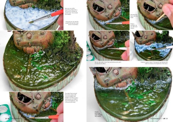 AK Interactive AK8050 DIORAMAS F.A.Q 1.2 EXTENSION – WATER, ICE &amp; SNOW (English)