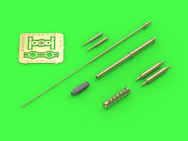 Master AM-32-092 AH-64 Apache - M230 Chain Gun barrel (30mm), Pitot Tubes and tail antenna (resin, PE and turned parts) 1:32