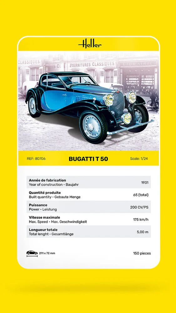 Heller 80706 Bugatti T 50 1/24