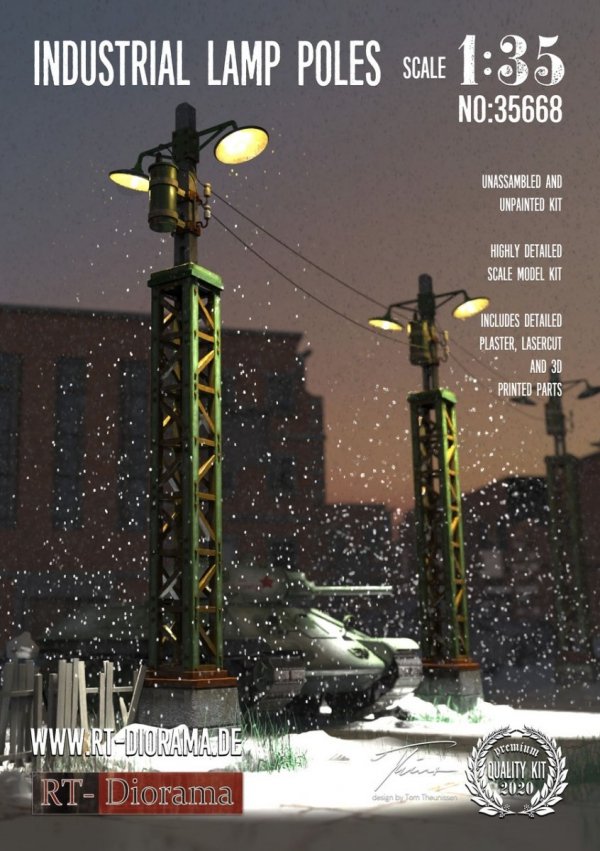 RT-Diorama 35668 Industrial Lamp Poles (2pcs.) 1/35