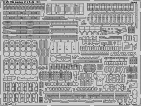 Eduard 53217 USS Saratoga CV-3 pt.2 TRUMPETER 1/350