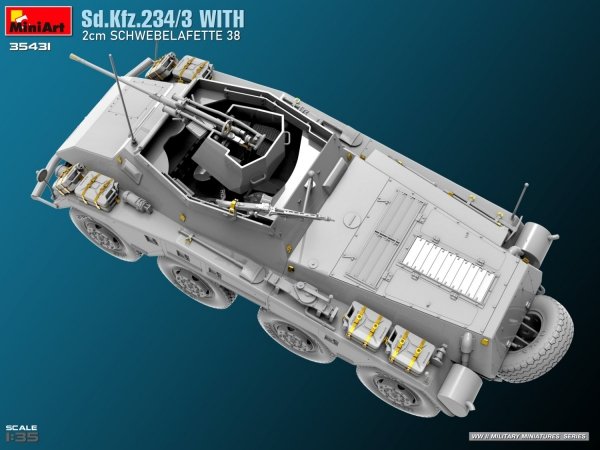 MiniArt 35431 Sd.Kfz.234/3 With 2cm Schwebelafette 38 1/35
