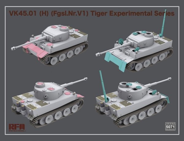Rye Field Model 5071 VK45.01(H) (Fgsl.Nr.V1) Tiger Experimental Series 1/35