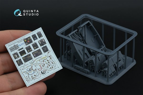 Quinta Studio QD+35144 AH-64A forward avionics bays 3D-Printed &amp; coloured Interior on decal paper (Trumpeter) (with 3D-printed resin parts) 1/35