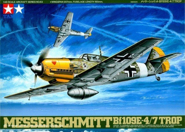 Tamiya 61063 Messerschmitt Bf109E-4/7 Trop (1:48)
