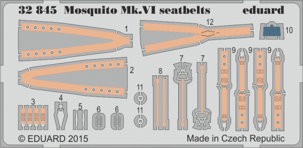 Eduard 32845 Mosquito Mk. VI seatbelts 1/32 TAMIYA