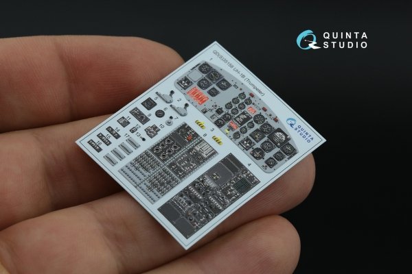 Quinta Studio QDS-35158 UH-1B 3D-Printed &amp; coloured Interior on decal paper (Trumpeter) (Small version) 1/35