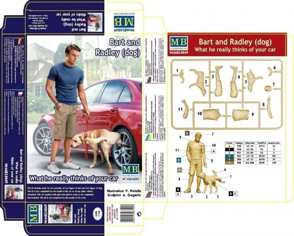 Master Box 24049 Bart and Radley (dog) 1:24