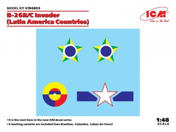 ICM D4803 Decal for B-26B/C Invader (Latin America Countries) 1/48