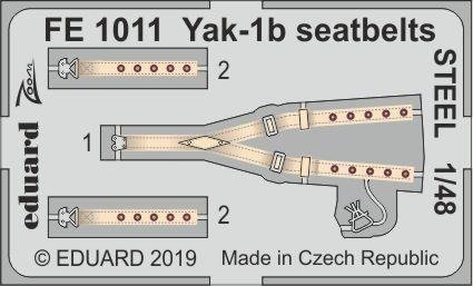 Eduard FE1011 Yak-1b seatbelts STEEL ZVEZDA 1/48