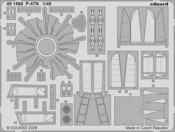 Eduard BIG49473 Republic P-47 N Thunderbolt - Big Ed Set (for MiniArt Kits) 1/48