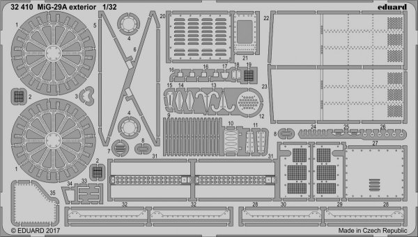 Eduard 32410 MiG-29A exterior TRUMPETER 1/32