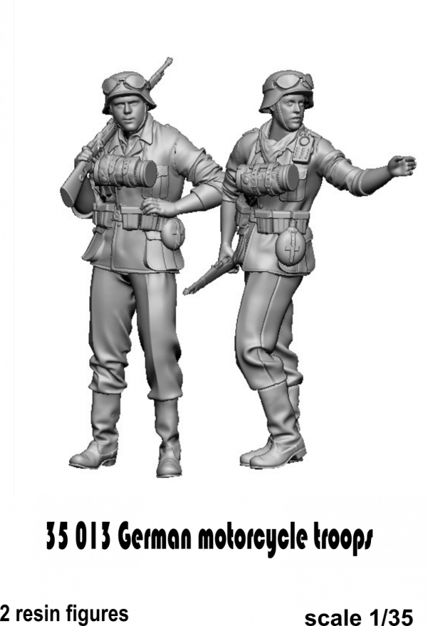 Glowel Miniatures 35013 German motorcycle troops 1/35