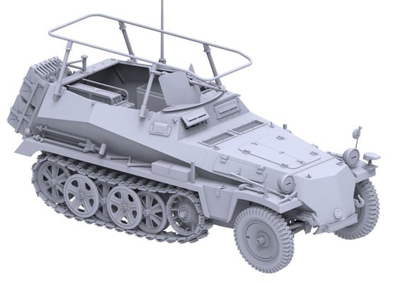 Das Werk DW16019 Sd.Kfz. 250/3 Ausf. A Leichter Funkpanzerwagen / Sonderkraftfahrzeug 250 1/16