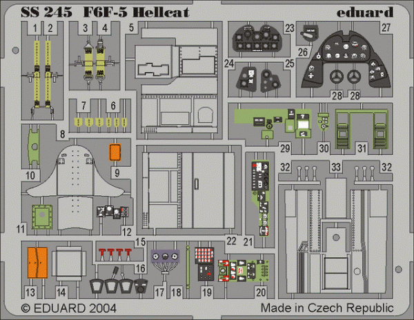 Eduard SS245 F6F-5 1/72 ACADEMY MINICRAFT