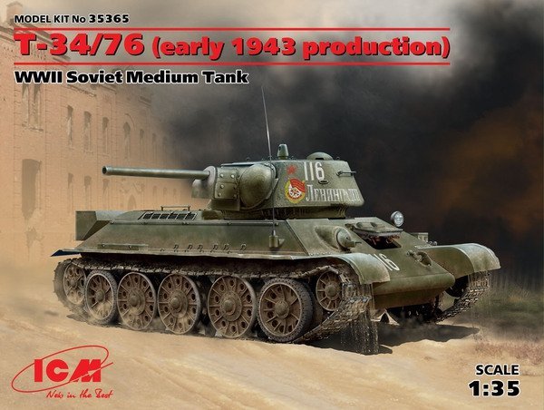 ICM 35365 T-34/76 (early 1943 production) WWII Soviet Medium Tank (1:35)