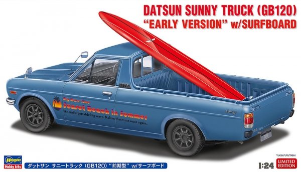 Hasegawa 20778 Datsun Sunny Truck (GB120) "Early Version" w/ Surfboard 1/24